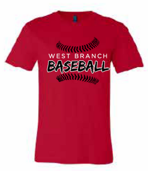 2026 West Branch Baseball BELLA + CANVAS - Unisex CVC Jersey Tee (Threads)