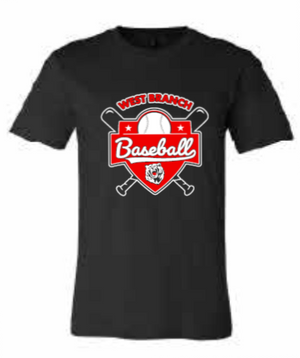 2026 West Branch Baseball BELLA + CANVAS - Unisex CVC Jersey Tee (Logo)