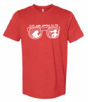 2025 City High Girls Cross Country BELLA + CANVAS - Unisex CVC Jersey Tee (Glasses Design)