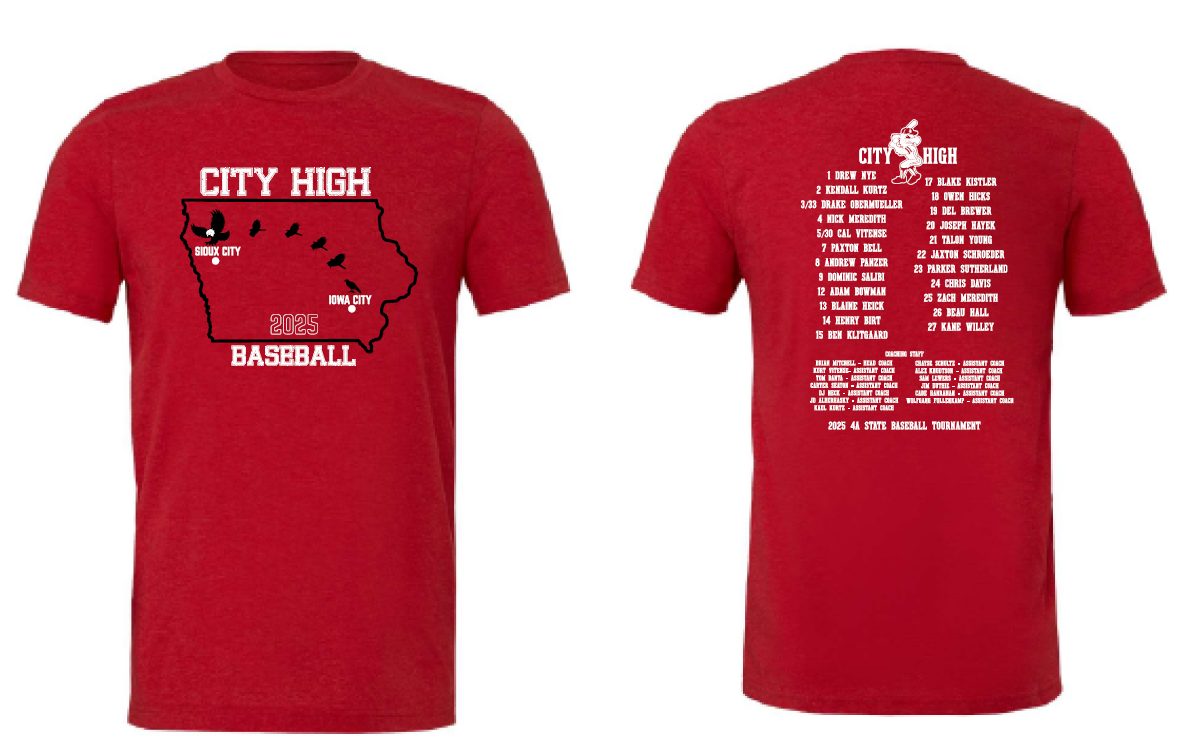 2025 City High State Baseball Champs (Playoff Shirt) BELLA + CANVAS - Unisex Triblend Tee