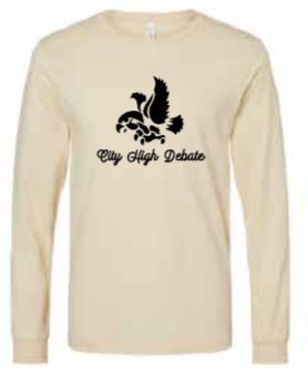 2025 City High Debate BELLA + CANVAS - Jersey Long Sleeve Tee (Debate Design)