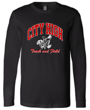 2025 City High Boys Track & Field BELLA + CANVAS - Jersey Long Sleeve Tee