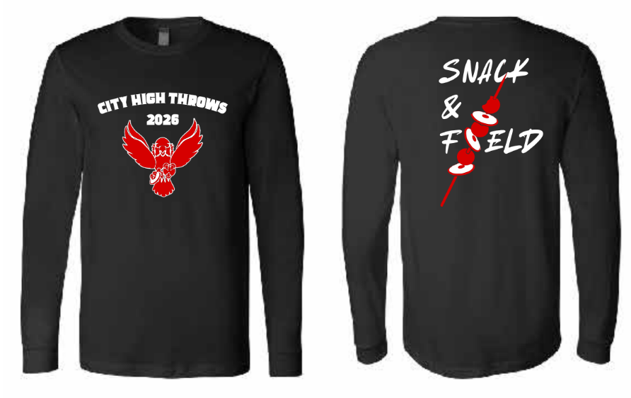 2026 City High Boys Track & Field BELLA + CANVAS - Jersey Long Sleeve Tee (Snack & Field)
