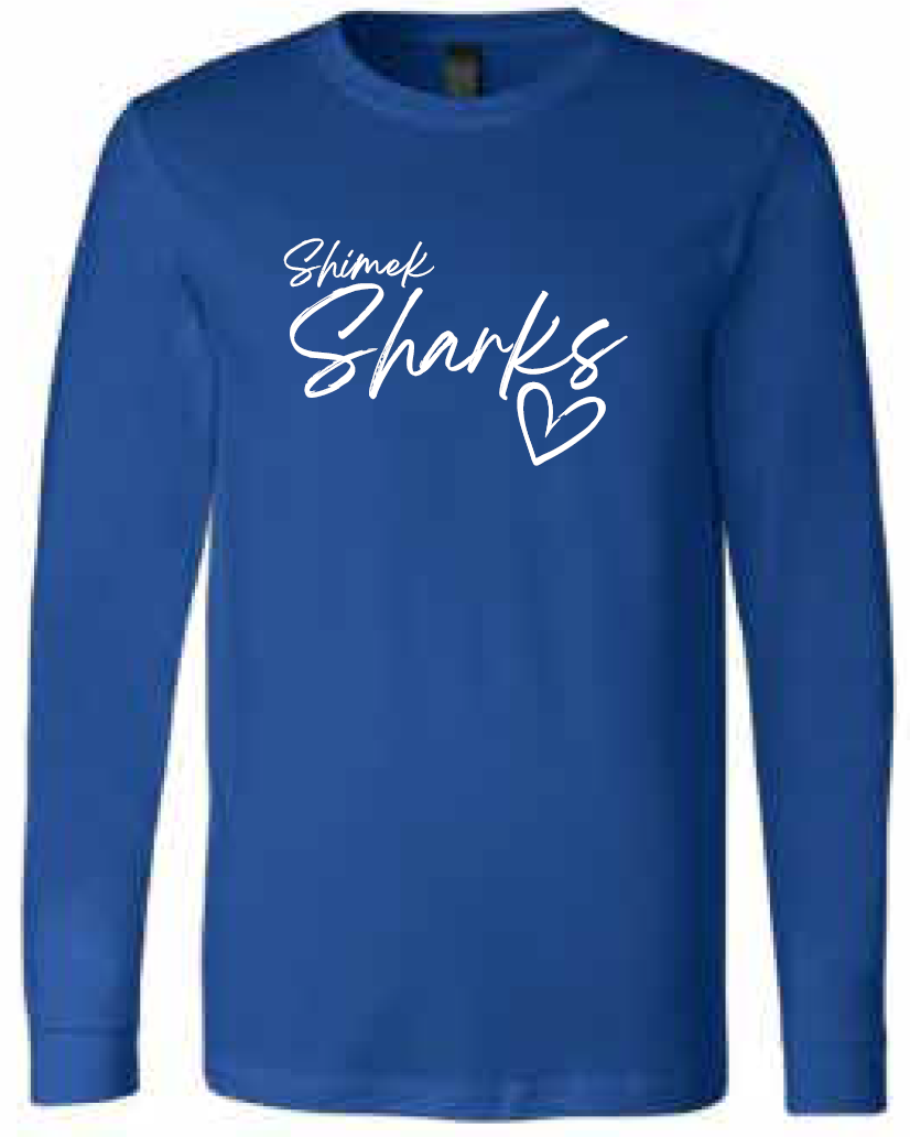 2025 Shimek Elementary BELLA + CANVAS - Jersey Long Sleeve Tee (Heart Design)