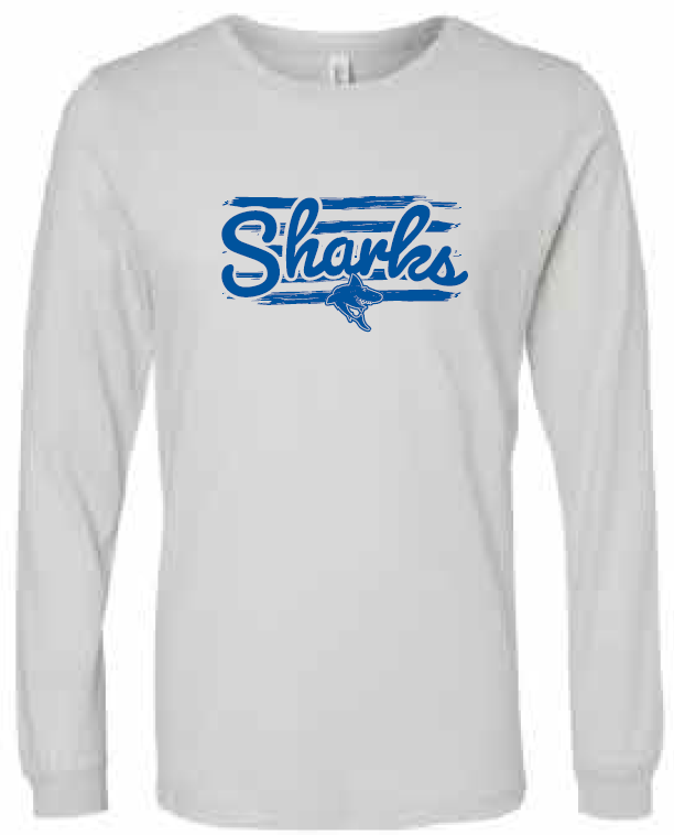 2025 Shimek Elementary BELLA + CANVAS - Jersey Long Sleeve Tee (Shark Design)