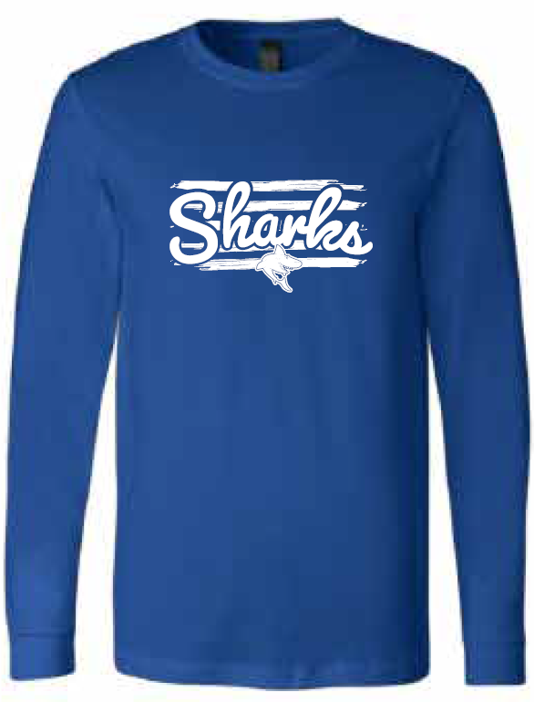 2025 Shimek Elementary BELLA + CANVAS - Jersey Long Sleeve Tee (Shark Design)