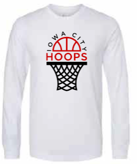 2025 Iowa City Hoops BELLA + CANVAS - Heather CVC Long Sleeve Tee (Net Design)