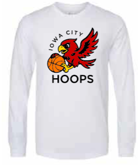 2025 Iowa City Hoops BELLA + CANVAS - Heather CVC Long Sleeve Tee (Hoops Design)