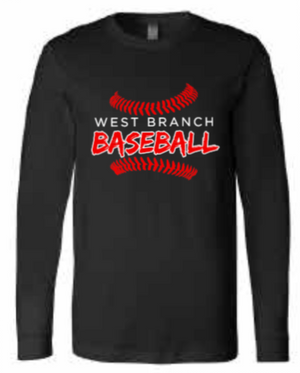 2026 West Branch Baseball BELLA + CANVAS - Heather CVC Long Sleeve Tee (Threads)
