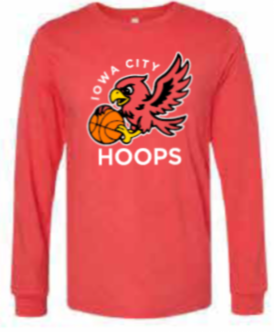 2025 Iowa City Hoops BELLA + CANVAS - Heather CVC Long Sleeve Tee (Hoops Design)