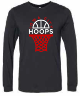 2025 Iowa City Hoops BELLA + CANVAS - Heather CVC Long Sleeve Tee (Net Design)