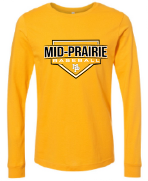 2026 Mid Prairie Baseball BELLA + CANVAS - Unisex Triblend Long Sleeve Tee (Baseball Design)