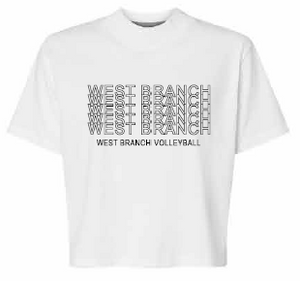 2026 West Branch Volleyball Lat - Women's Boxy Tee (Letter Design)