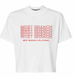 2026 West Branch Volleyball Lat - Women's Boxy Tee (Letter Design)