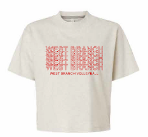 2026 West Branch Volleyball Lat - Women's Boxy Tee (Letter Design)