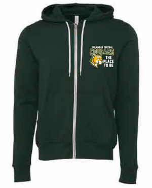 2025 Coralville Central BELLA + CANVAS Unisex Sponge Fleece Full-Zip Hoodie Sweatshirt