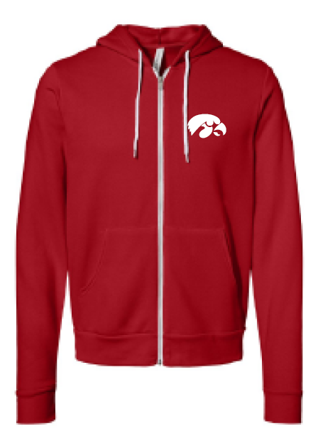 2025 City High Fall Spirit BELLA + CANVAS - Unisex Sponge Fleece Full-Zip Hoodie Sweatshirt (Hawk Design)