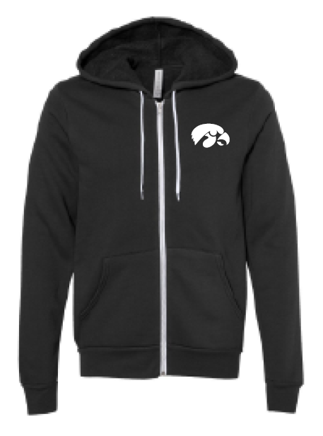 2025 City High Fall Spirit BELLA + CANVAS - Unisex Sponge Fleece Full-Zip Hoodie Sweatshirt (Hawk Design)