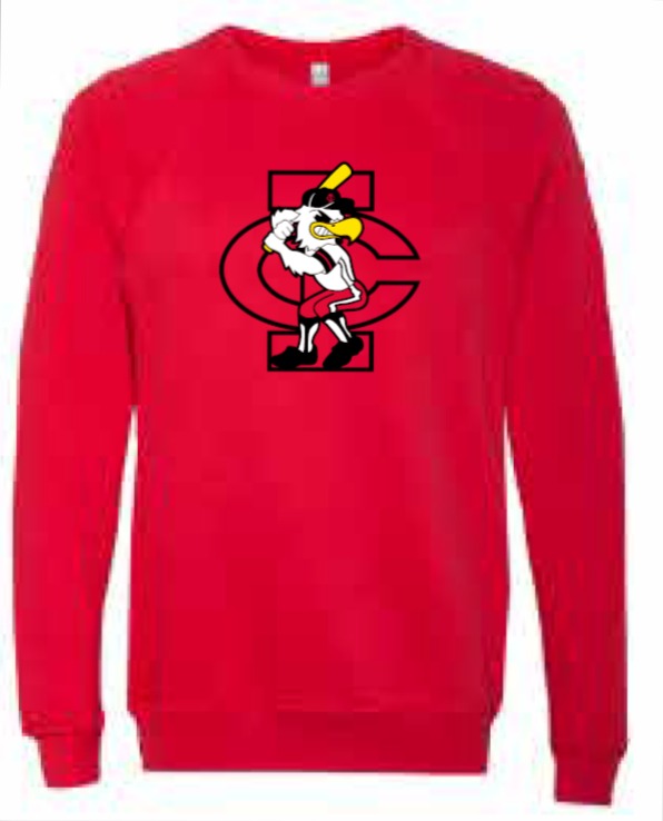 2026 City High Baseball BELLA + CANVAS - Sponge Fleece Raglan Crewneck Sweatshirt