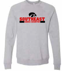2025 Southeast Boys Cross Country BELLA + CANVAS - Sponge Fleece Raglan Crewneck Sweatshirt
