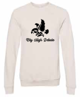 2025 City High Debate BELLA + CANVAS - Sponge Fleece Raglan Crewneck Sweatshirt (Debate Design)