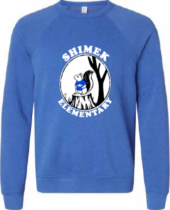 2026 Shimek Elementary BELLA + CANVAS - Sponge Fleece Raglan Crewneck Sweatshirt