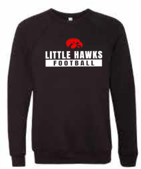2025 City High Football BELLA + CANVAS - Sponge Fleece Raglan Crewneck Sweatshirt