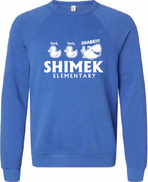 2026 Shimek Elementary BELLA + CANVAS - Sponge Fleece Raglan Crewneck Sweatshirt
