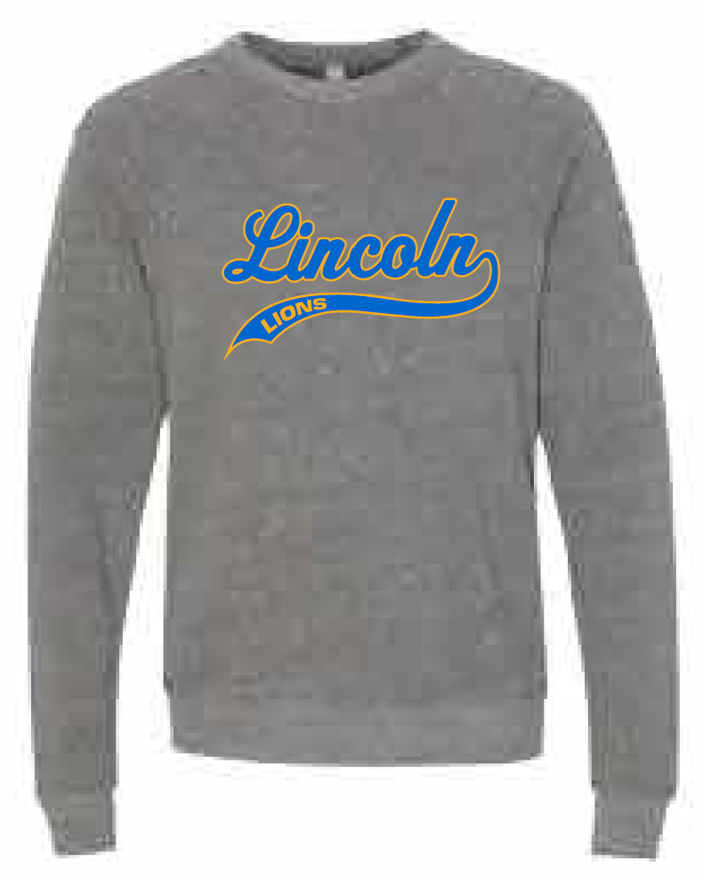 2026 Lincoln Elementary BELLA + CANVAS - Sponge Fleece Raglan Crewneck Sweatshirt