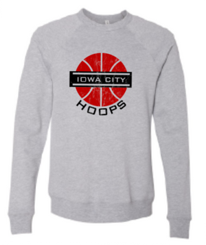 2024 Iowa City Hoops BELLA + CANVAS - Sponge Fleece Raglan Crewneck Sweatshirt (Ball Design)