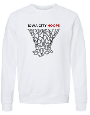 2024 Iowa City Hoops BELLA + CANVAS - Sponge Fleece Raglan Crewneck Sweatshirt (Net Design)