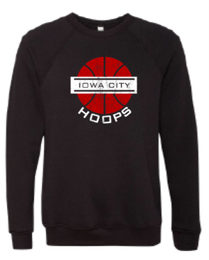 2024 Iowa City Hoops BELLA + CANVAS - Sponge Fleece Raglan Crewneck Sweatshirt (Ball Design)