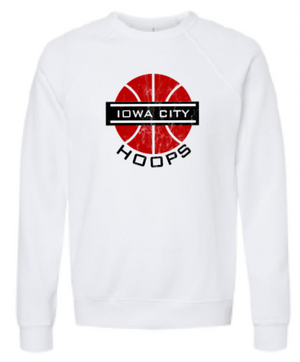 2024 Iowa City Hoops BELLA + CANVAS - Sponge Fleece Raglan Crewneck Sweatshirt (Ball Design)