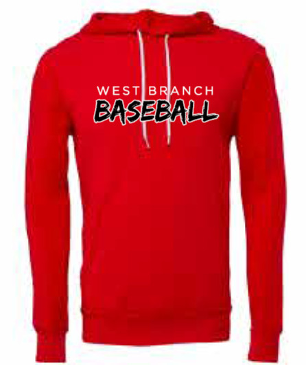 2026 West Branch Baseball BELLA + CANVAS - Unisex Sponge Fleece Hoodie (Baseball)