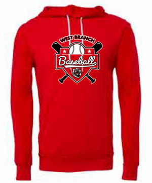 2026 West Branch Baseball BELLA + CANVAS - Unisex Sponge Fleece Hoodie (Logo)