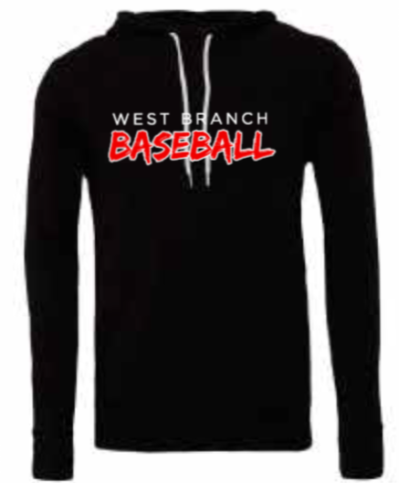 2026 West Branch Baseball BELLA + CANVAS - Unisex Sponge Fleece Hoodie (Baseball)