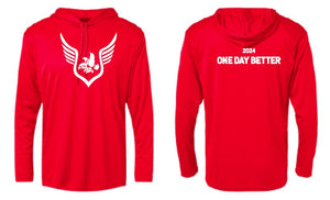 2024 City High Girls Track & Field Badger - B-Core Long Sleeve Hooded T-Shirt