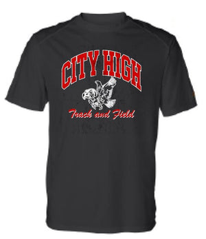 2025 City High Boys Track & Field Badger - B-Core Sport Shoulders T-Shirt