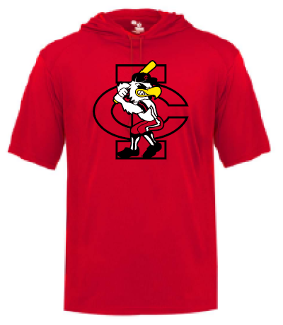 2024 Little Hawk Baseball Badger - B-Core Hooded T-Shirt