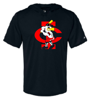 2024 Little Hawk Baseball Badger - B-Core Hooded T-Shirt