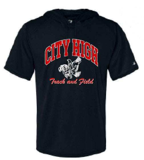 2025 City High Boys Track & Field Badger - B-Core Hooded T-Shirt