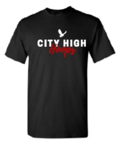 2024 City High Girls Basketball Gildan - Heavy Cotton™ T-Shirt (Hoops Design)