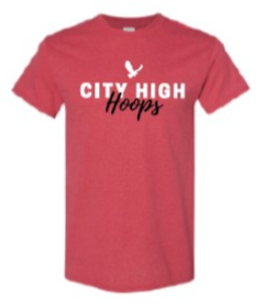 2024 City High Girls Basketball Gildan - Heavy Cotton™ T-Shirt (Hoops Design)