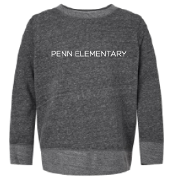 2023 Penn Elementary LAT - Youth Harborside Mélange French Terry Long Sleeve with Elbow Patches