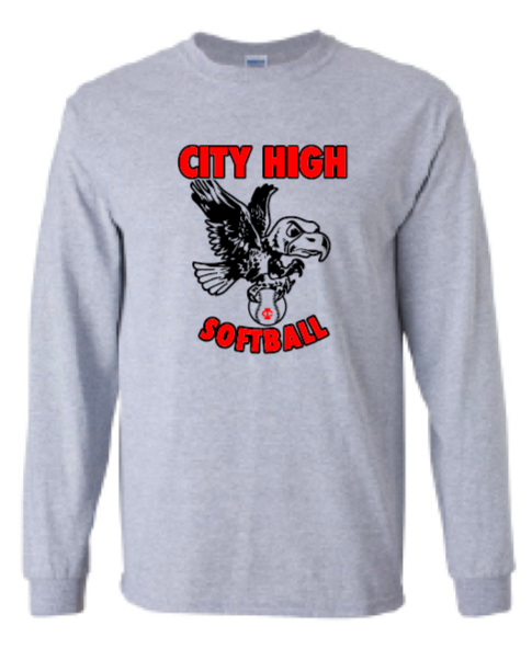 2026 City High Softball Gildan - Heavy Cotton™ Long Sleeve T-Shirt
