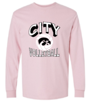 2025 City High Volleyball Gildan - Heavy Cotton™ Long Sleeve T-Shirt (Shadow Design)