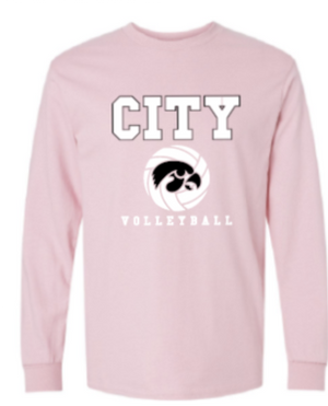 2025 City High Volleyball Gildan - Heavy Cotton™ Long Sleeve T-Shirt (Hawk Design)