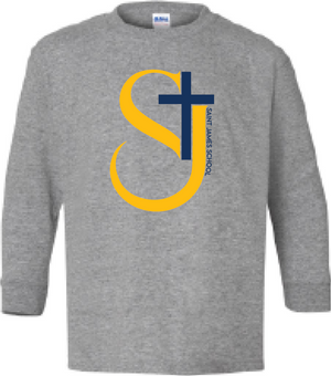 2024 St. James Elementary Gildan - Heavy Cotton™ <b>Youth</b> Long Sleeve T-Shirt (Cross Design)