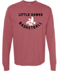 2024 City High Girls Basketball Comfort Colors - Garment-Dyed Heavyweight Long Sleeve T-Shirt (Hawk Design)