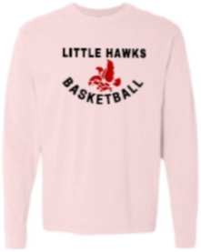 2024 City High Girls Basketball Comfort Colors - Garment-Dyed Heavyweight Long Sleeve T-Shirt (Hawk Design)